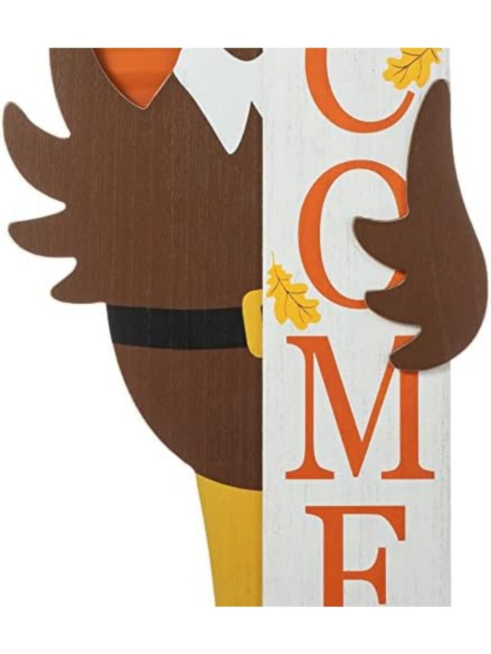 36” Fall Wooden Turkey Porch Sign | Rustic Farmhouse Decor for Thanksgiving - Picture 6 of 7